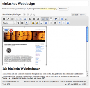 So sieht der WordPress-editor aus So sieht der WordPress-editor aus